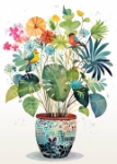 Flower Pot Blank Card