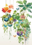 Hanging Plants Blank Card
