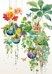 Hanging Plants Blank Card