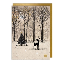 Winter Sihouette Christmas Card Christmas