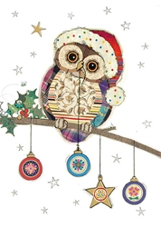 Owl Baubles Christmas Card Christmas