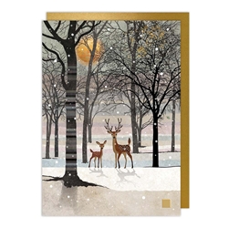 Forest Deer Christmas Card Christmas