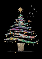 Colorful Tree Christmas Card Christmas