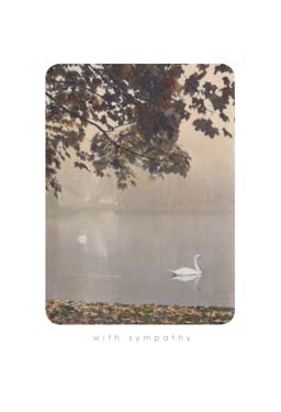 Lake Swans Sympathy Card 