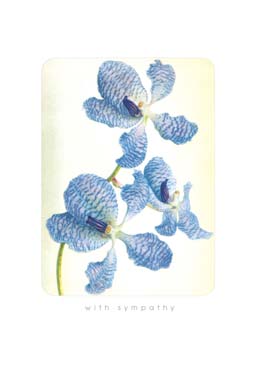 Blue Flowers Sympathy Card 