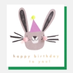 Party Rabbit Birthday Card