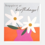 White Daisies Birthday Card