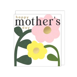 Pink Flowers C Mothers Day Card 