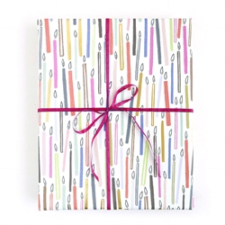 Candles Foil Birthday Sheet Gift Wrap 