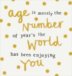 Age Number Birthday Card 