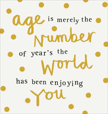 Age Number Birthday Card 
