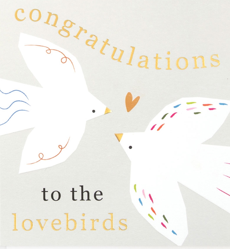 Lovebirds Wedding Card
