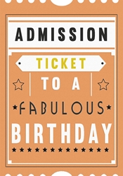 Fab Ticket Birthday Card 
