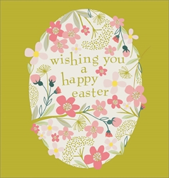 Egg Flowers Easter Card 