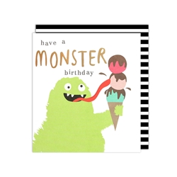 Monster Cone Birthday Card 