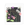 Flowers on Black Birthday Card 