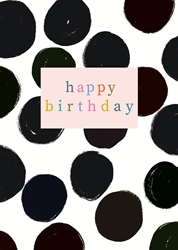 Black Dots Birthday Card