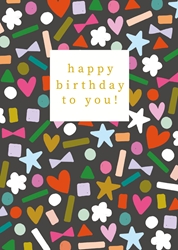 Color Shapes Birthday Card