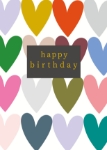 Color Hearts Birthday Card