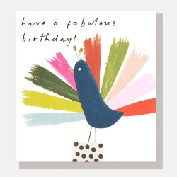 Birthday Peacock Greeting Card