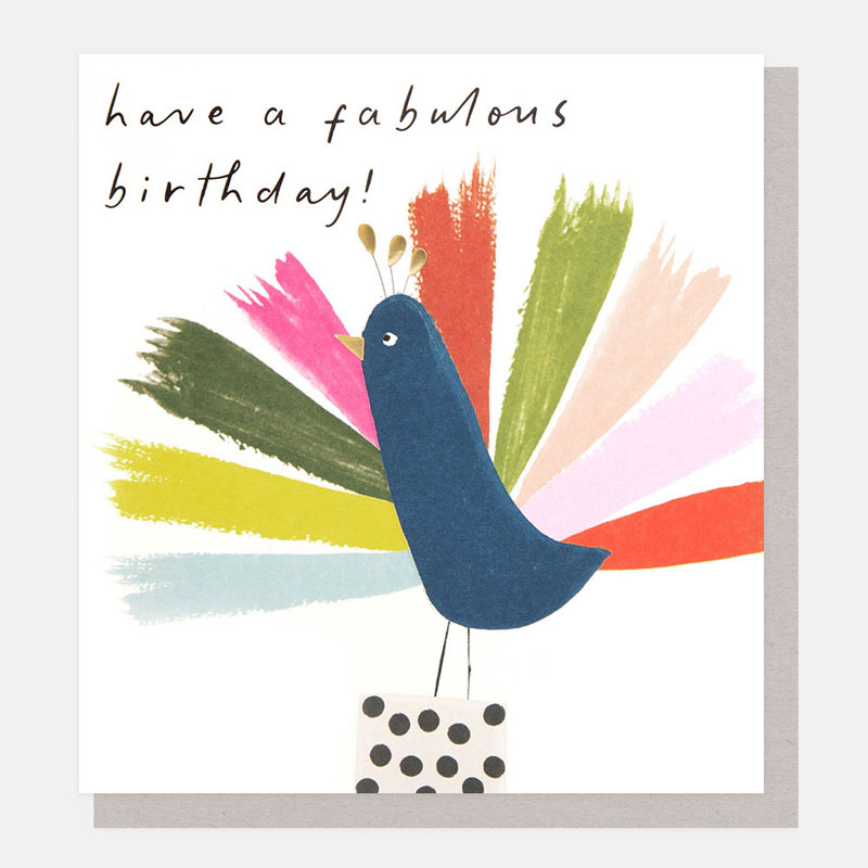 Birthday Peacock Greeting Card