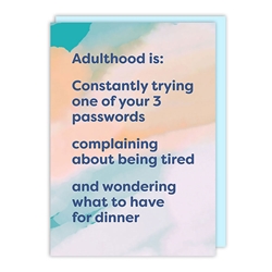 Adulthood Is Friendship Card 