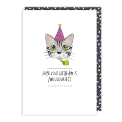 Cat Purrrfect Birthday Card 