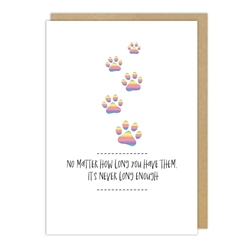 Paw Prints Pet Sympathy Card 