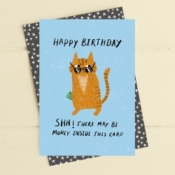 Shh Money Birthday Card
