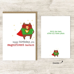 Magnificent Bastard Birthday Card