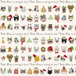Cats Christmas Sheet Gift Wrap Christmas