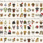 Dogs Christmas Sheet Gift Wrap Christmas