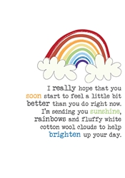 Sunshine Rainbow Friendship Card 