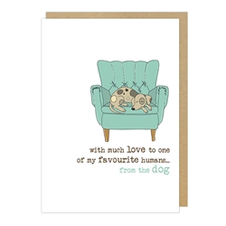 Favourite Human Dog Love Card 