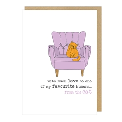 Favourite Human Cat Love Card 
