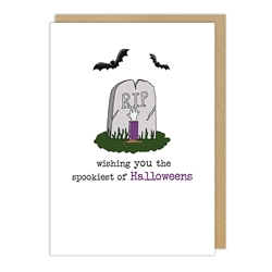 Tombstone Halloween Card Christmas