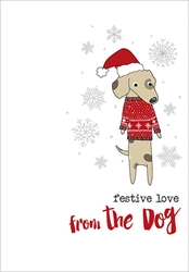 Love From the Dog Christmas Card 