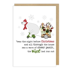Night Before Wine Christmas Card Christmas