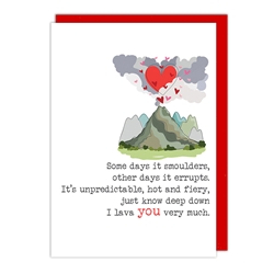 Volcano Love Card 