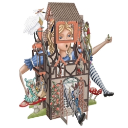 3D Rabbits House Popup Greeting Card