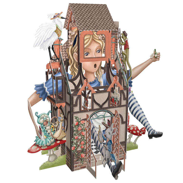 3D Rabbit's House Popup Greeting Card
