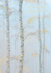 Birch Trees Abacus Sympathy Greeting Card