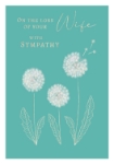 Loss Of Wife Sympathy Greeting Card
