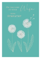 Loss Of Wife Sympathy Greeting Card