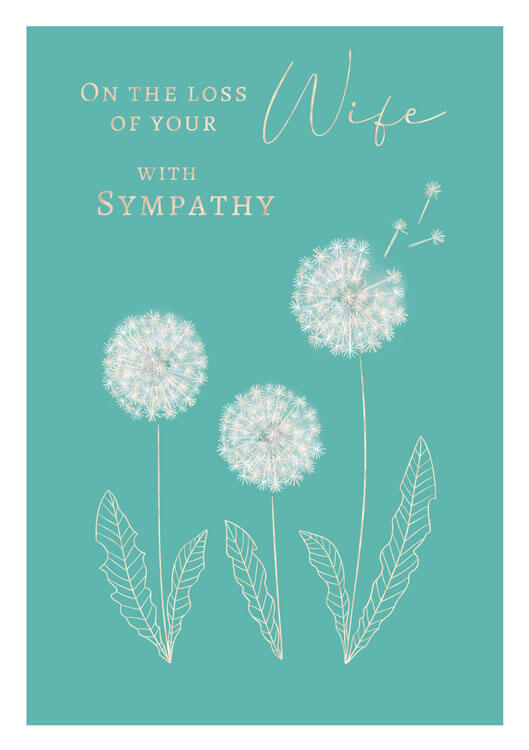 Loss Of Wife Sympathy Greeting Card