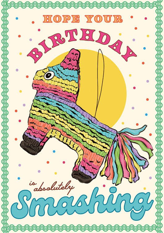 Pinata Birthday Greeting Card