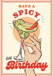 Spicy Bday Birthday Greeting Card