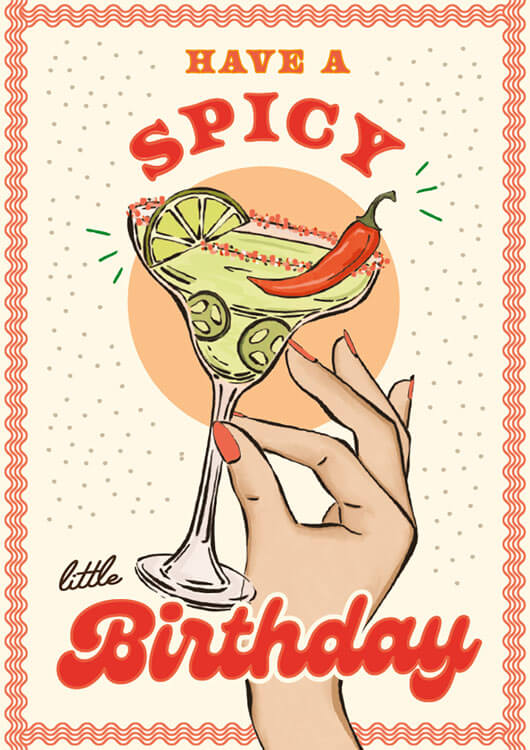 Spicy Bday Birthday Greeting Card
