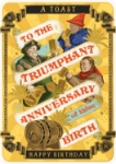 Triumphant Toast Birthday Greeting Card