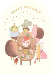 Critter Party Birthday Greeting Card